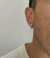 RajBi💕= Hoop Earring One PCs Gold Endless For Man. 