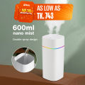 600ML Dual Spray Air Humidifier with Night Light – Silent Cool Mist Diffuser & Air Purifier for Home, Office, Bedroom, and Ca. 
