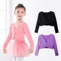 Dance Sweater For Girls Ballet Sweater Wrap Ballet Crop Tops Teen Gymnastic Leotard Sweater Long Sleeve Pullover.