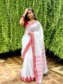 Half Silk Jonaki Par Saree for Women - Perfect for Any Occasion and Season.