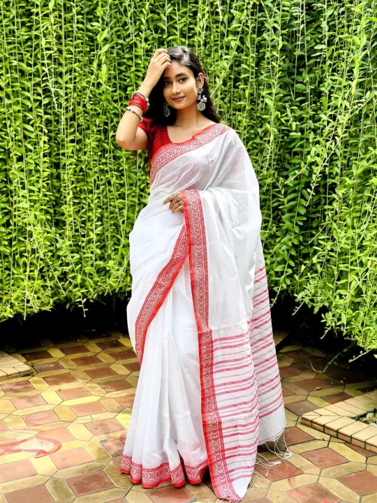Half%20Silk%20Jonaki%20Par%20Saree%20for%20Women%20-%20Perfect%20for%20Any%20Occasion%20and%20Season%20-%20Image%202