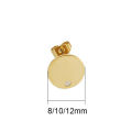 20pcs Never Fade 8 10 12 mm Stainless Steel Stud Earring Hooks Connectors With Earring Back DIY For Jewelry Findings Supplies. 