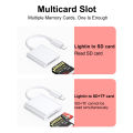Lightning to SD Card Camera Reader for iPhone Andriod,SD Memory Card Reader Adapter Compatible with iPhone Plug and Play. 