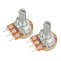 5PCS/LOT WH148 3Pin15mm 1K 2K 5K 10K 20K 50K 100K 250K 500K 1M Ohm Linear Taper Rotary Potentiometer Resistor B1K B5K B10K B200K. 