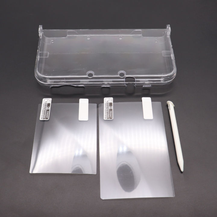 For%20New%203DS%20XL%20LL%20Clear%20Split%20Shell%20Transparent%20Protective%20Cover%20Case%20Screen%20Film%20LCD%20Screen%20Protector%20%20Plastic%20/%20Metal%20Stylus%20-%20Image%204