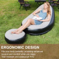 1PC inflatable lounger, inflatable lounge chair, Flocking PVC Foldable Lounge with Footrest, Outdoor Indoor Use. 