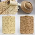 280-300m/Roll Natural Raffia Straw Yarn For Knitting Crocheting Paper Threads DIY Handmade Summer Sunhat Beach Bag Material. 