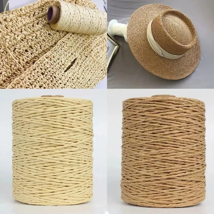 280-300m/Roll%20Natural%20Raffia%20Straw%20Yarn%20For%20Knitting%20Crocheting%20Paper%20Threads%20DIY%20Handmade%20Summer%20Sunhat%20Beach%20Bag%20Material%20-%20Image%204