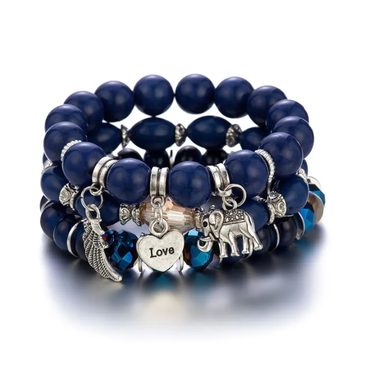 New%204pcs%20Vintage%20Bracelet%20Ladies%20Light%20Luxury%20Style%20Multi%20Color%20System%20Stone%20Tassel%20Multi%20Layer%20Beads%20Leaf%20Pendant%20Jewelry%20-%20Image%207