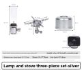 MOUNTAINHIKER 12 Prism Gas Tank Three Piece Set with Universal Thread Port Portable Inflation for Outdoor Camping Gear. 