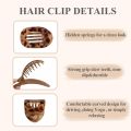 4 PCS Flat Hair Clips, Round Lay Down Hair Claw Clips for Women Girls, Comfortable Curved Flat Clips for Thick Thin Hair. 
