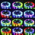 RGBIC Smart LED Strip WS2812B WS2812 5050 Individually Addressable IC 30/60/144Pixels/Leds/m Light DC5V Black IP30/67 Waterproof. 