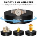 New USB-Powered Rotating Turntable 3 Speed Modes 360° Motorized Display Stand for Product Photography Jewelry&Video Shooting.