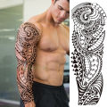 Waterproof Temporary Tattoo Sticker totem geometric full arm large size sleeve tatoo fake tatto flash tattoos for men women.