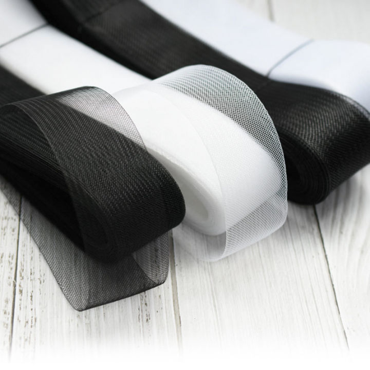 Polyester Horsehair Braid 50 Yard Stiff Horsehair For Polyester Boning Sewing Wedding Dress Dance Skirt Formal Dress Accessories