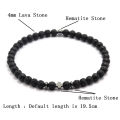 Simple Cross Beaded Bracelet Men Apparel Accessories 4mm Natural Lava Howlite Stone Braslet Amulet Casual Homme Jewelry Pulseira. 