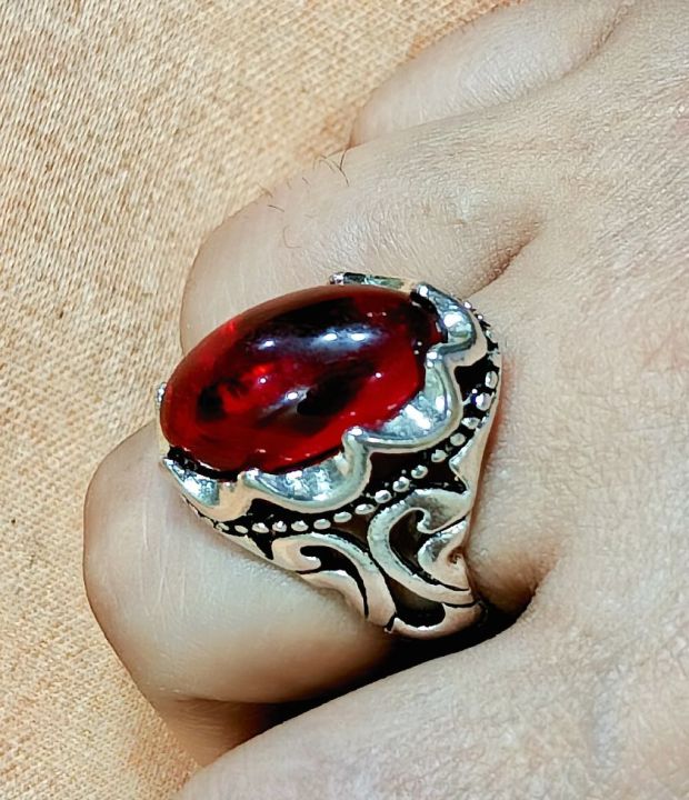 MOST TRENDING TURKISH DESIGN TITANIUM BLUE STONE RING FOR MEN WITH HISTORICAL DESIG MENS Wedding ring