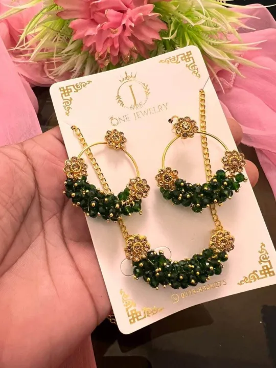 Imran%20collection1%20-%20Decent%20gajra%20And%20Charming%20locket%20Set%20Necklace%20With%20Earrings%20For%20Girls%20and%20Woman%20-%20Image%202