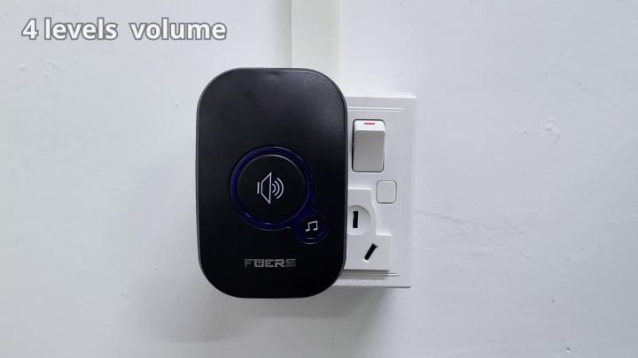 Fuers Wireless Doorbell Waterproof Door Chime Kit Welcome Chime Home Door Bell Intelligent 32 Songs Melodies Sound And LED