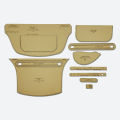 YOMDID 9PCS Handmade Leather Chest Bag Crossbody Backpack Making Sewing Pattern Kraft Template DIY Purse Making Kraft Stencil.
