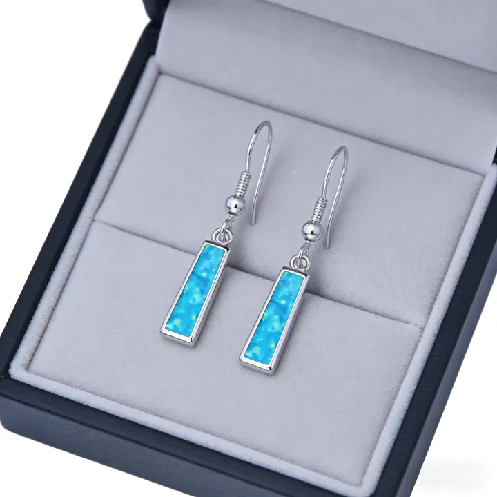 Blue%20Opal%20Dangle%20Earrings%20for%20Women,Rectangular%20Sapphire%20Blue%20stone%20&%20White%20K%20Plated%20Setting,Hypoallergenic%20Geometric%20Minimalist%20-%20Image%206