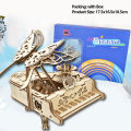 3D Wooden Puzzle Music Box Piano Model Kit DIY Assembly Musical Instrument Building Kits Home Decor Crafts  for Adults Teens. 
