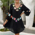 CROCHET BIKINI Women Beach Dress Cover-Ups Swimsuit Beachwear Bathing Suit Swim Cape For Woman Summer Tunic Saida Praia. 