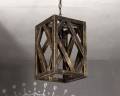 Wooden designer hanging lamp.