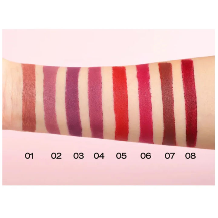 HANDAIYAN%208-Color%20Velvet%20Matte%20Lipstick%20Set%20%E2%80%93%20Long-Lasting,%20Waterproof,%20Non-Stick%20Cup%20%7C%20%E2%80%9CJust%20A%20Kiss%E2%80%9D%20Red%20Lipgloss%20&%20Lip%20Liner%20Makeup%20Kit%20(1%20Set)%20-%20Image%204
