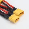 XT90 3-Way Y Splitter Parallel Battery Connector Male/Female Cable Dual Extension 10AWG Silicone Wire for Battery Charger Motor. 