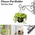 Iron Garden Wall Hanging Stand - Flower Plant Pot Bracket Hook Shelf Stand Holder - hanging light stand. 