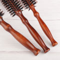 6 Style Natural Boar Bristle Hair Round Brush Wood Handle Round Barrel Hair Comb Hair Roller Brush Hairdressing Styling Tools. 