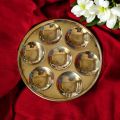 Brass Khopay Puja Thali | Traditional Pital Worship Plate for Daily Rituals & Home Temple – D:16cm, W:110gm. 