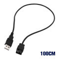 30/50/100CM 3/4 Pin Fan To USB Adapter Cables Computer Pc Fan Power Cable Connector Adapter.