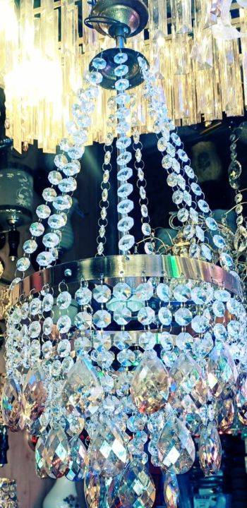 One Light Hanging Crystal Fanoos Ceiling Decoration