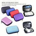 EVA Travel Storage Bag Portable Zipper Case for Headphone Earphone Charging Cable Electronics Organizer Data Cable Packing.