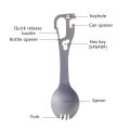Utility Spork Portable Stainless Fork Spoon Cutlery Multifunctional Bottle Opener Tools Camping Eating Tableware.