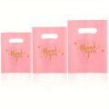 12/30/60/100 pieces durable plastic bag with handle-small business, retail store, boutique, gift, shopping promotion party.