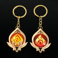 Game Genshin Impact Vision Lnazuma Ganyu Keqing Wendi Xiao Keychain Luminous 7 Element Weapons Eye Of Original God Toy KeyRings. 