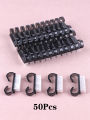 50Pcs/10Pcs Nail Cleaning Brushes Black Small Cleaner Tools Plastic Handle Powder Soft Remover Nail Art Manicure Tools.