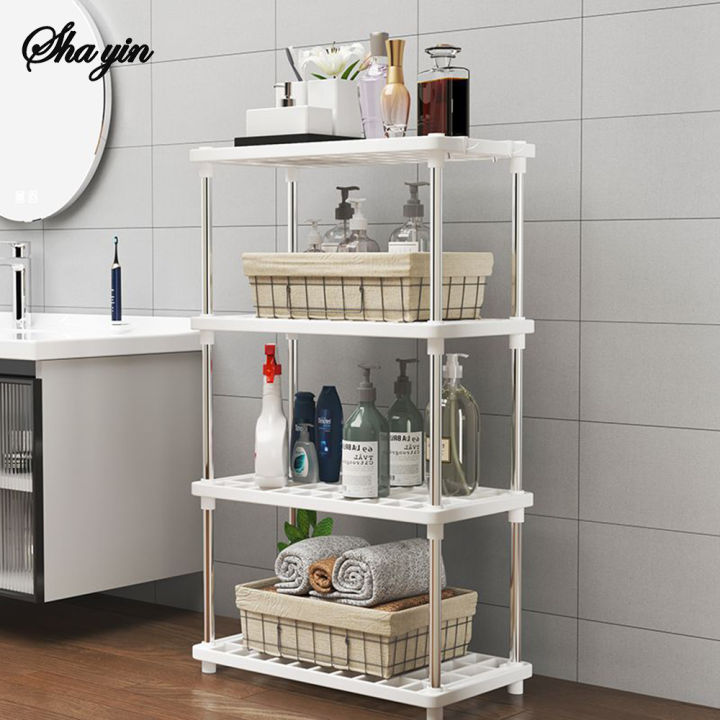 1PC Multi-Level Storage Rack For Kitchen And Bathroom, Snack Storage Rack For Floor In The Living Area