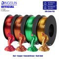 Silk PLA Filament 1.75mm for 3D Printer, Metal-Like Shiny Consumables250g/500g/1000g 1 Spool, Dimensional Accuracy +/- 0.02 mm.