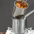3-Piece Skewer Pan Set for BBQ & Tempura, No Electricity Needed with Vented Lid, Stainless Steel Home Cooking Kit. 