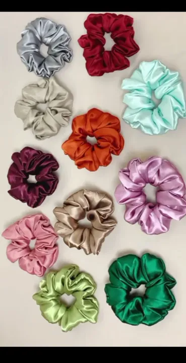 10%20piece%20Scrunchie%20Hair%20Silk%20Band%20For%20Girl%20-%20Image%203