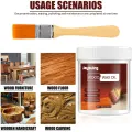 100g Wood Furniture Floor Polishing Agent Anti-Corrosion Wood Wax Oil Furniture Restorer Non-Toxic Wooden Floor Care. 