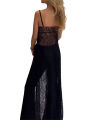 Women‘s Elegant Glitter Sheer Beach Cover Up Dress Sleeveless Sequin Maxi Dress with Side Split Midi Beach Smock  Black  Vintage. 