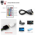 Smart TV Led Strip Lights Rgb5050 Tv Backlight Led Tape Light 5V Flexible Led Lighting Strips 24 key Led Strip Remote Rgb lightify. 