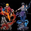 New 22cm Anime Naruto Figure Uzumaki Naruto Uchiha Sasuke Action Statue Pvc Statue Desktop Ornament Collectible Model Toy . 