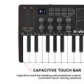 M-VAVE 25-Key MIDI Control Keyboard Mini USB Keyboard MIDI Controller with 25 Velocity Sensitive Keys 8 RGB Backlit Pads 8 Knobs. 