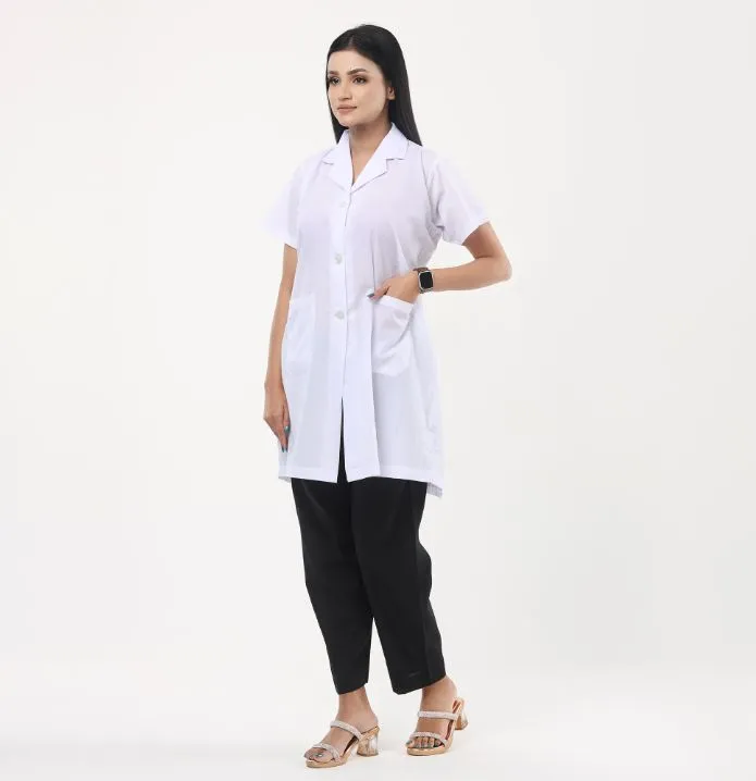 Torre%20Febric%20Female%20Doctors%20and%20Female%20Medical%20Students%20White%20Apron%20With%20Half%20and%20Full%20Sleeve/Lab%20Apron%20-%20Image%202